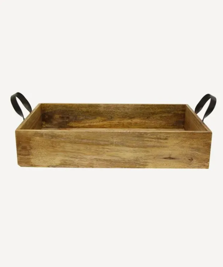 Discount Ploughmans Small Rectangle Tray Iron Handle Trays