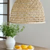 Outlet Province Open Weave Rattan Light Shade Chandeliers & Hanging Lights