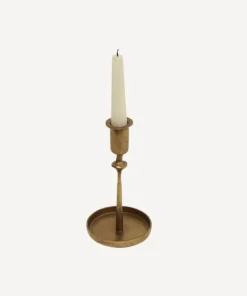 Best Raine Taper Gold Candleholder Candleholders & Hurricanes