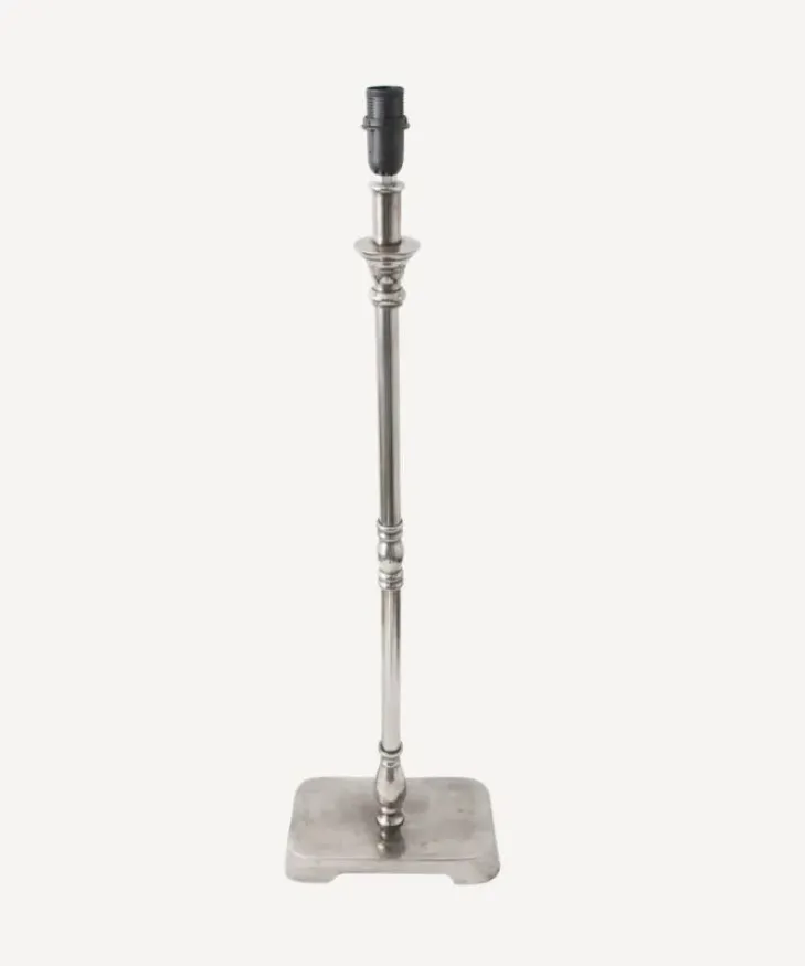 Sale Rectangle Tall Lampbase Antique Silver Lampbases