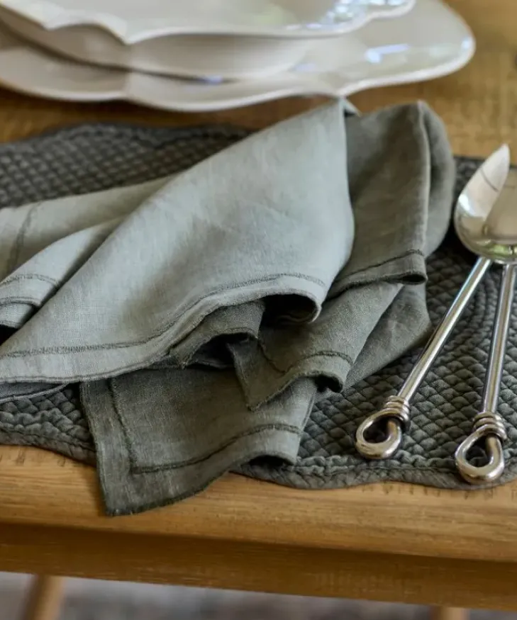 Best Riley Napkin Fog Blue Tablecloths & Napkins