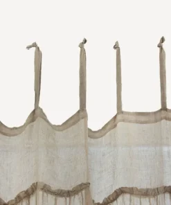 Clearance Ruffles Linen Curtain Natural Curtains