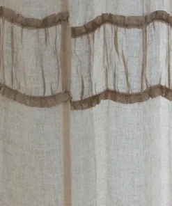 Clearance Ruffles Linen Curtain Natural Curtains