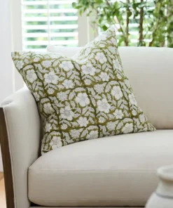 Fashion Salta Floral Chartreuse Cushion Cover Cushions