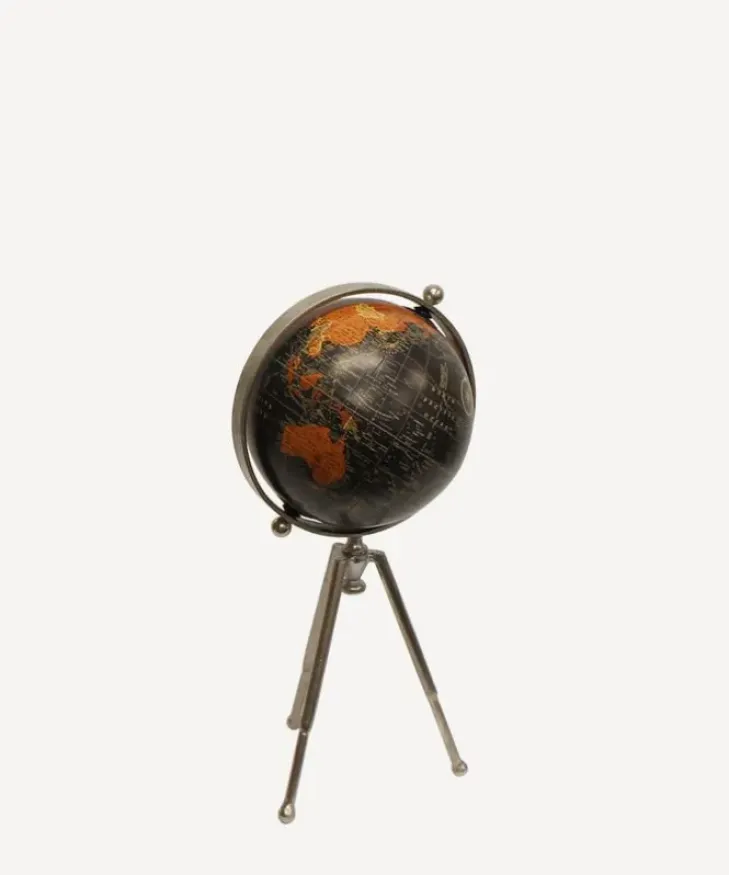 Online Small Black Globe on Stem Tripod Stand Decorative Objects