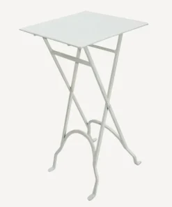 Discount Square Iron Side Table White Tables - Coffee & Side