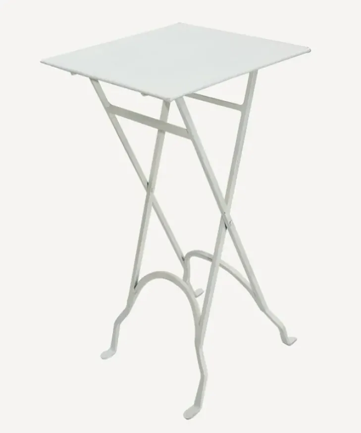 Discount Square Iron Side Table White Tables - Coffee & Side