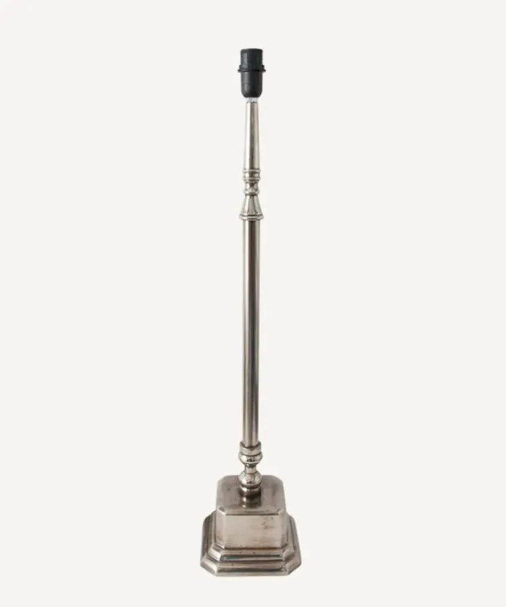 Outlet Square Tall Lampbase Antique Silver Lampbases