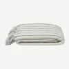 Outlet Striped Linen Cotton Bed Cover Bed Linen