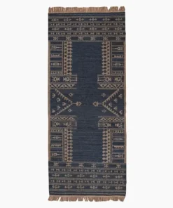 Hot Sundara Motif Runner Blue Small Rugs