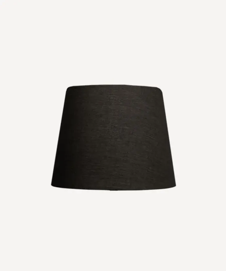 Clearance Tapered Drum Linen Shade Black 20cm Lampshades