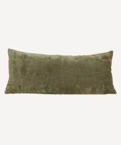 Best Velvet Lodge Cushion Cover Olive Bed Linen